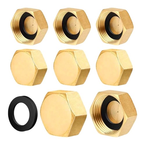 6/8/12pcs 3/4Inch Brass Hose Caps Seal for Home and Industrial Daily Use - Zdjęcie 5 z 11