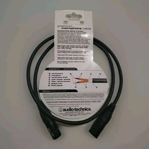Audio Technica AT8314-3, 3 Foot XLR Cable - New, Free Shipping - Picture 2 of 3
