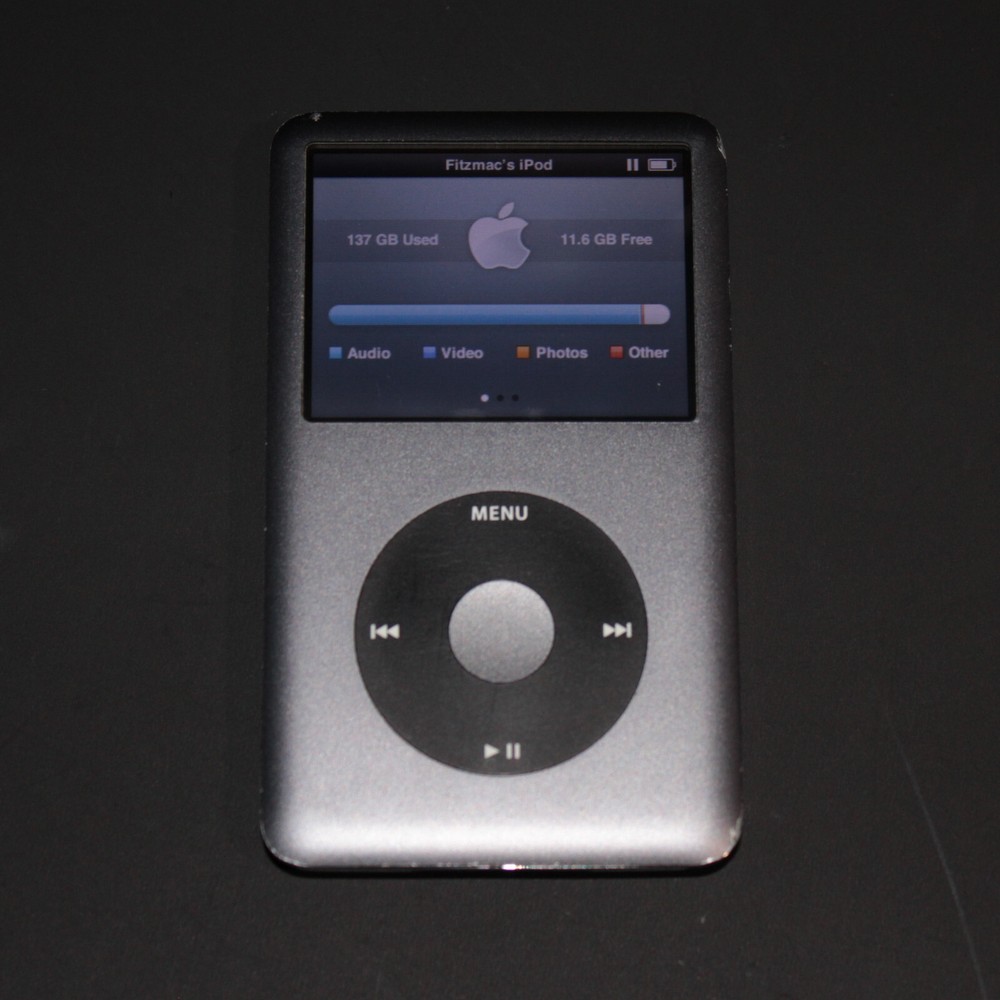 Apple iPod Classic Black 160GB w/ 137GB Music & Great Battery Life