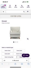 DFS Gower Arm Chair Reupholstered To Order Rpr £900  Create A Bespoke Chair