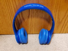 Beats Solo HD Blue On-Ear Wired Headphones with Case Cord Tested EUC