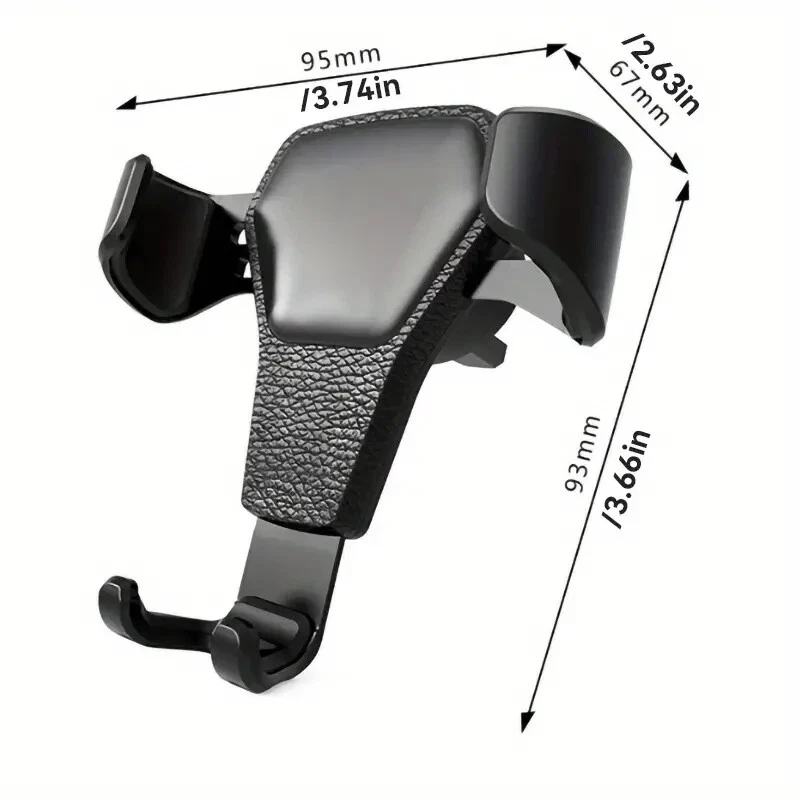 PORTA TELEFONO CELLULARE PER AUTO UNIVERSALE SUPPORTO SMARTPHONE BOCCHETTE ARIA - Immagine 4 di 4