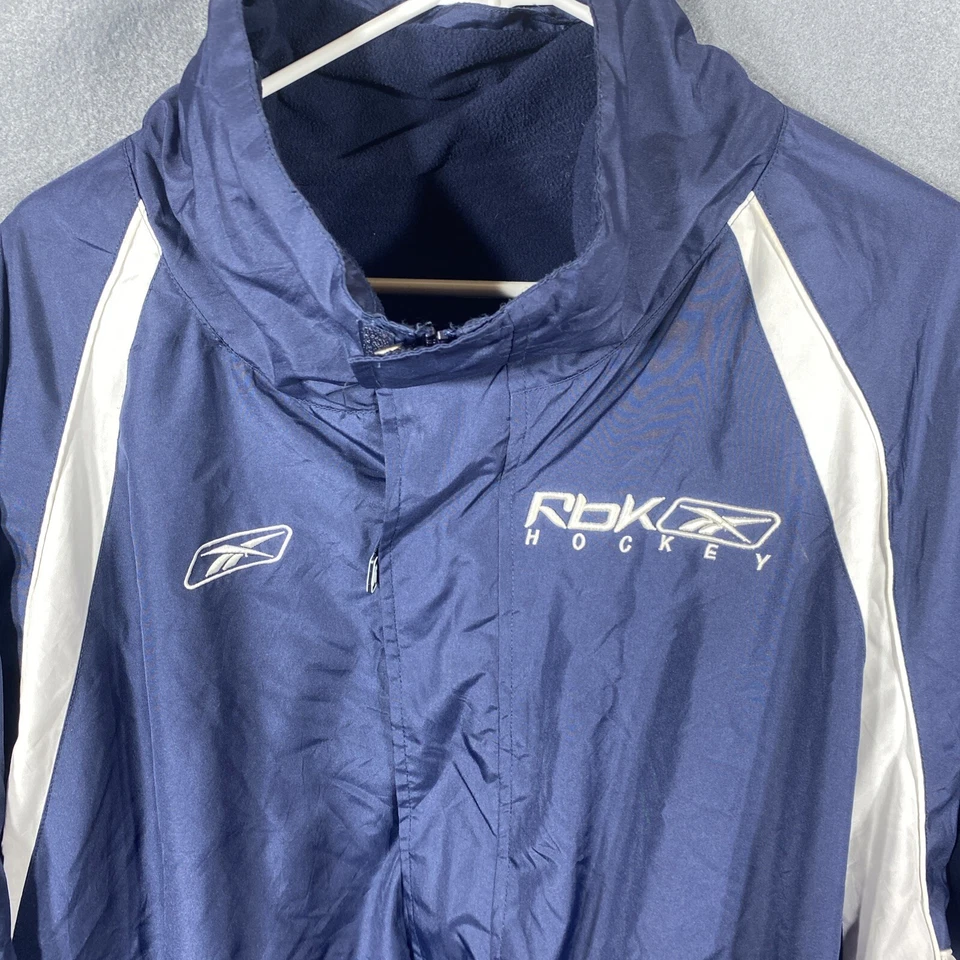 Reebok хоккей пальто винтажный 90-х большой двусторонний читать описание синий - Изображение 3 из 4