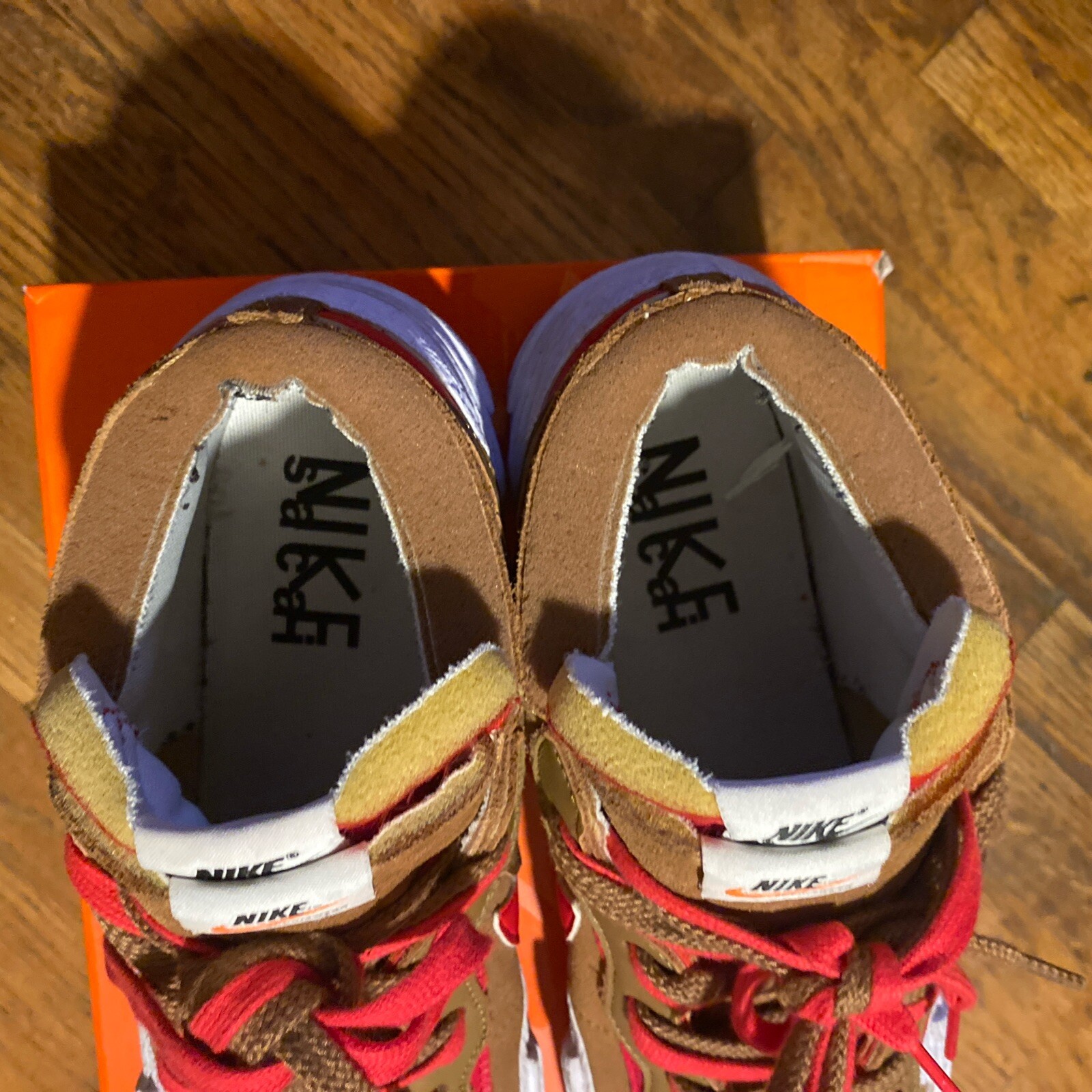 SACAI X NIKE Nike Sacai x Blazer marrone basso britannico taglia 11