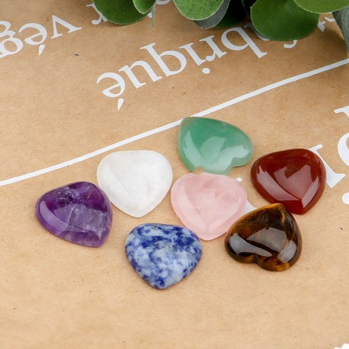 7Pcs Chakra Stones Crystal Reiki Healing Love shape Energy Natural Gemstone Set - Picture 6 of 10
