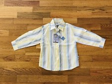 NWT New Matou France Kids Long Sleeved Button Up Shirt Sz 3 European Styling