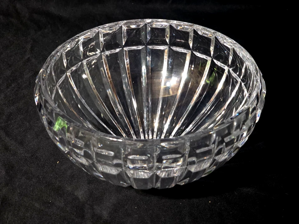 Cuenco para servir vintage MIKASA Giftware 8,25" cristal REFLEJOS patrón cuadrado Foto 2 de 4