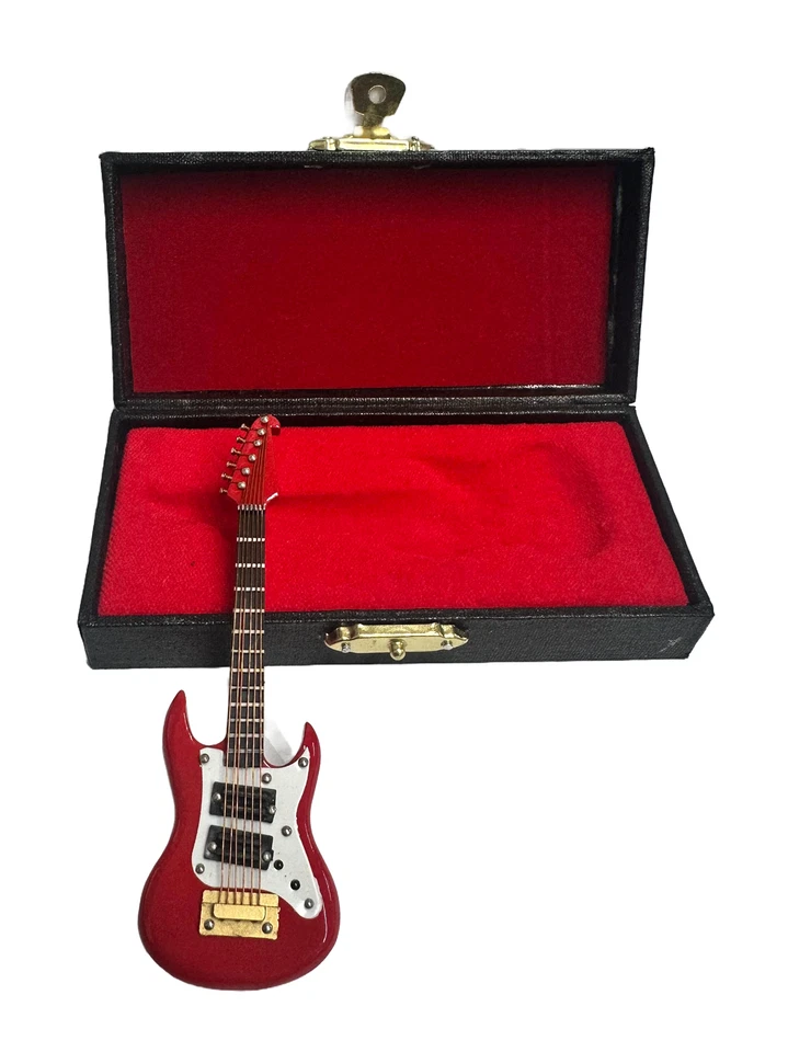 Casa Delle Bambole Washburn Chitarra Rosso Elettrico Fascia Gruppo Musica Stanza - Immagine 3 di 4