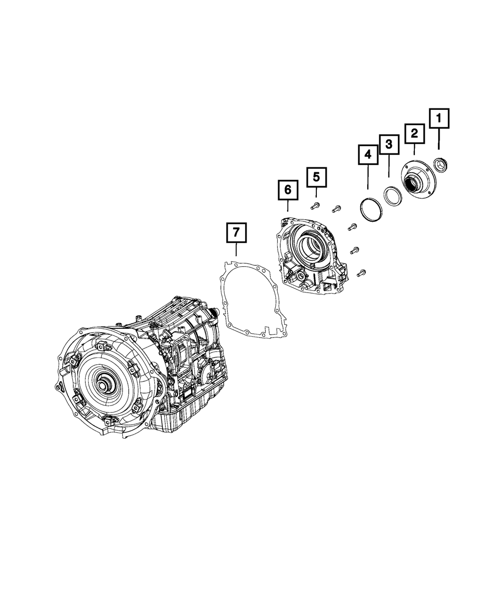 Automatic Transmission Output Shaft Flange Nut Mopar 68224226AA for
