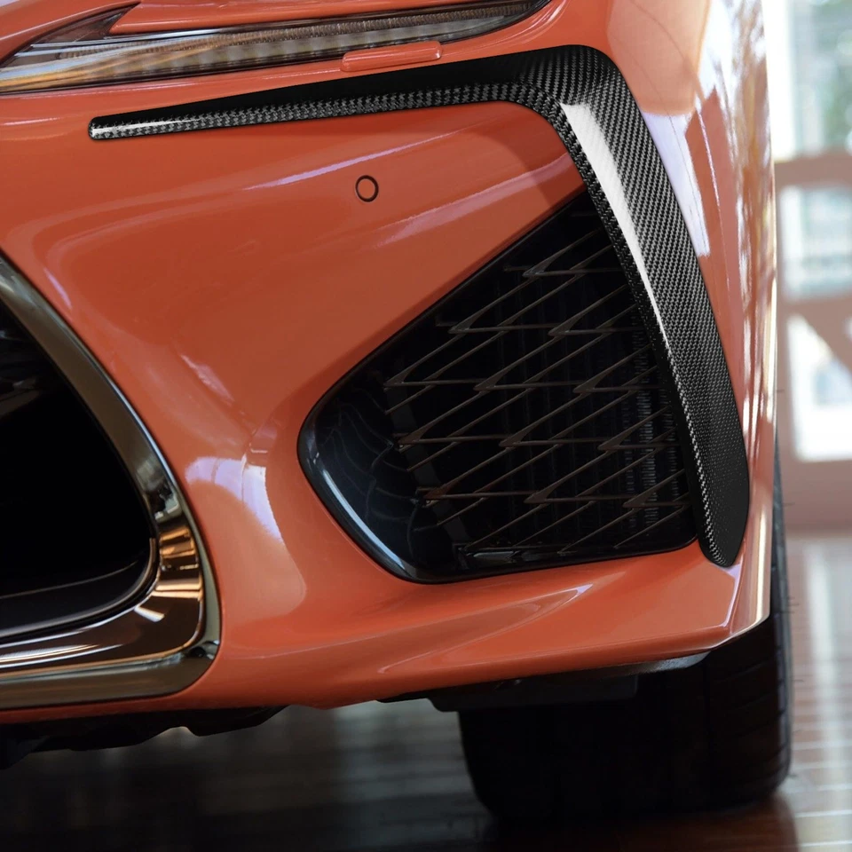 Cubierta de parachoques delantero de fibra de carbono seco para Lexus RC F 2015-18 Foto 4 de 4
