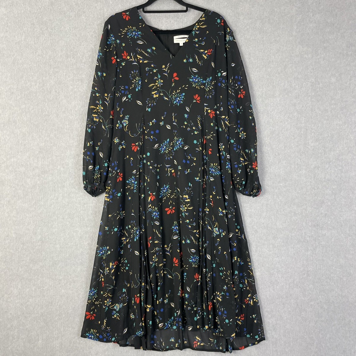 Womens Dresses Veronika Maine Floral Dress Veronika Maine Noir