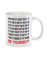 Be Yourself Binary Kaffeetasse Code Fun Geek Nerd Admin Computer Scientist