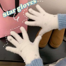 Snowflake Hand Protectors Gloves Finger Gloves Star Gloves Velvet Students Gift  