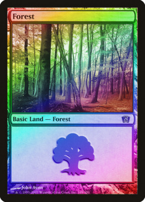 Forest (349) FOIL 8th Edition PLD Basic Land MAGIC GATHERING CARD