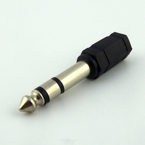 1pcs 6.35mm 1/4" Male to 3.5mm 1/8" Female Jack Stereo Audio Connector Adapter - Picture 1 of 5