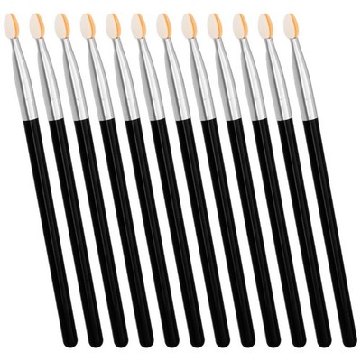 12 Pcs Long Eyeshadow Applicators Sponge Brush Sets, Reusable Black 