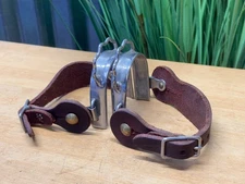 Small Ladies or YOUTH Size SS Bumper SPURS w New Leather Straps