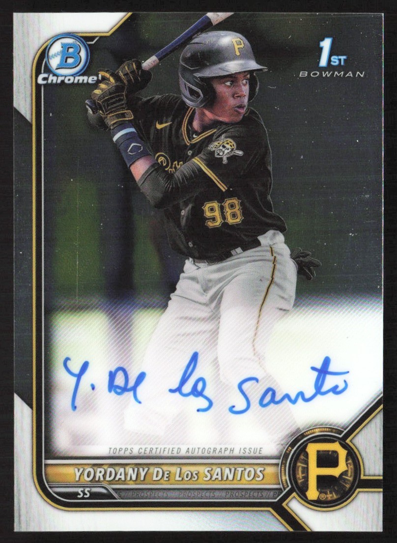 2022 Bowman Chrome Prospects Yordany De Los Santos Auto #CPA-YD TS8-2