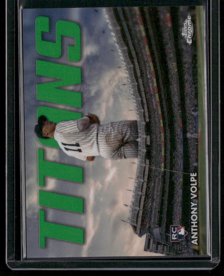2023 Topps Chrome Update #CT-19 Anthony Volpe Titans Green #/99