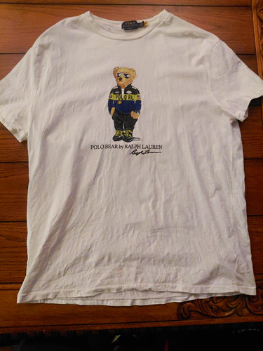 Polo Ralph Lauren Polo Bear Graphic Logo T-Shirt Mens L White Classic Fit #209
