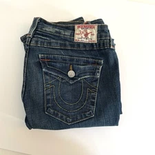 VTG True Religion Jeans Size 31  Billy World Tour Flap Pocket Straight Y2K