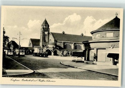 39524096 - 6300 Giessen Bahnhof Cafe Schwarz Strassenbahn