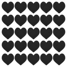 Felt Heart Shape Heart Valentine's Day Craft 2Inch x 2Inch Black 100pcs