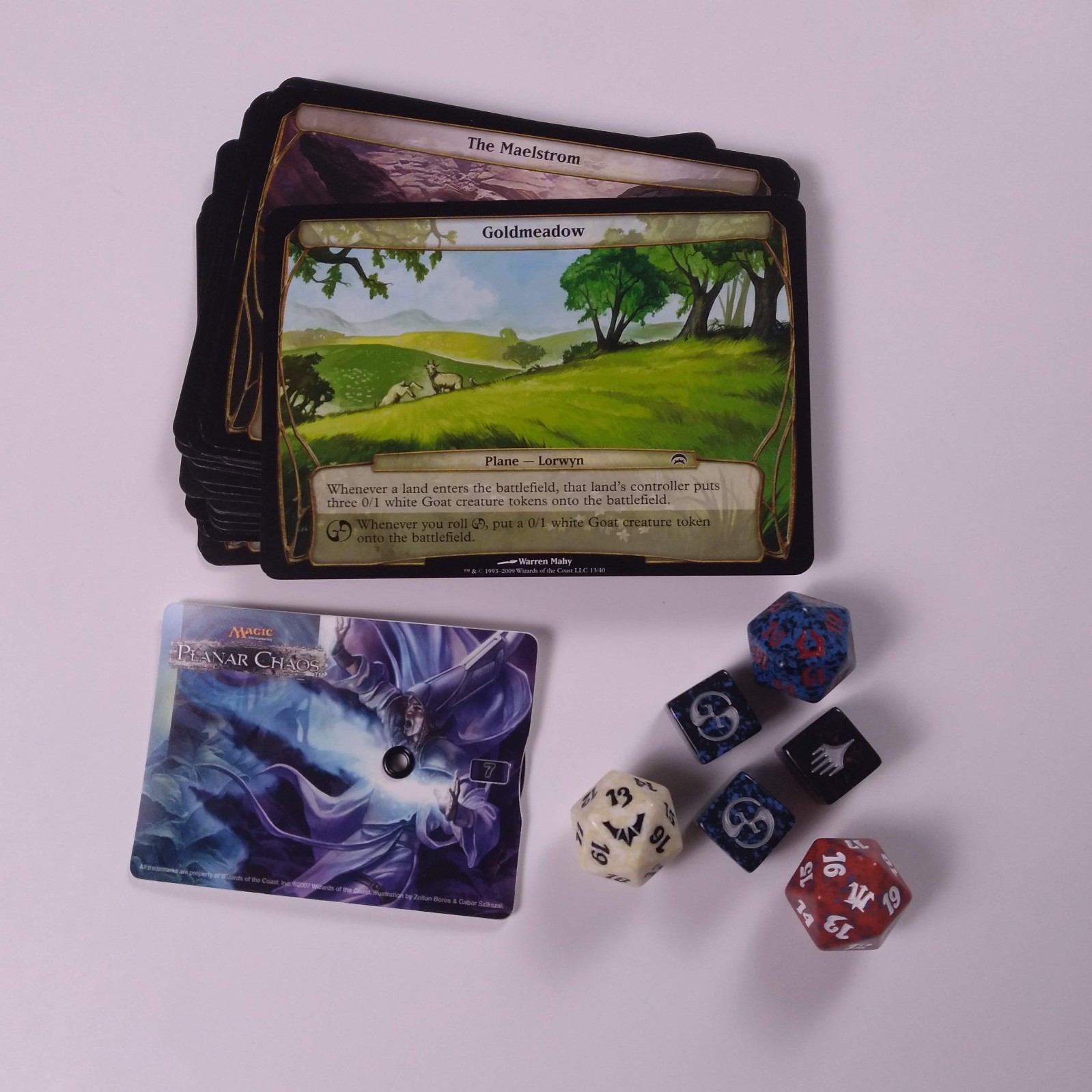 MTG Planechase 2009 Near Complete Set 30 Cards MINT 3 Speckled Dice Promo Wheel