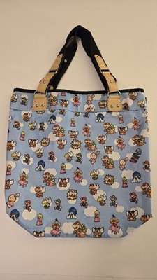Super Paper Mario Tote Bag - Early 2008 Peach Bowser Luigi Bioworld RARE