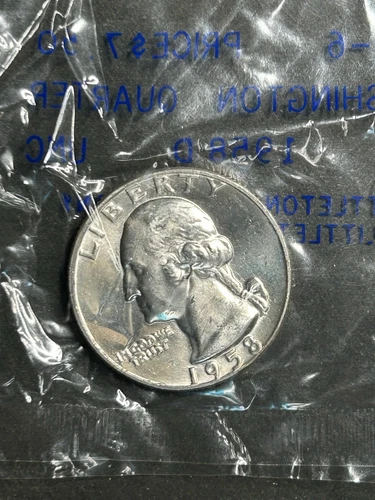 1958 D Washington Quarter BU Uncirculated Mint State (Littleton Coin Co.)
