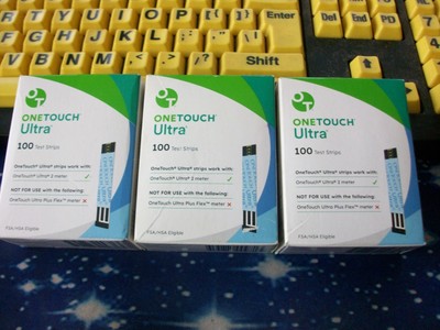 300 ONE TOUCH ULTRA TEST STRIPS 3 BOXES OF 100, EXP 1-31-2026, GOOD SEALED BOXES