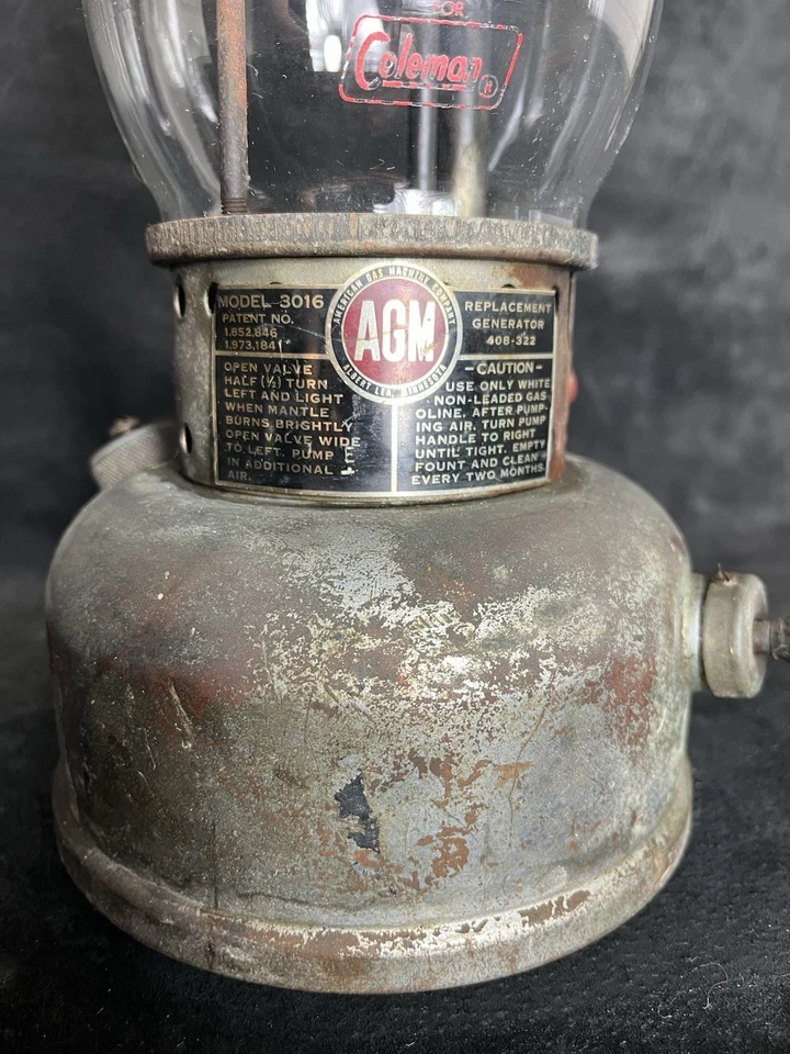 American Gas Machine Model 3016 Vintage Lantern With Coleman Globe - Image 2 of 4