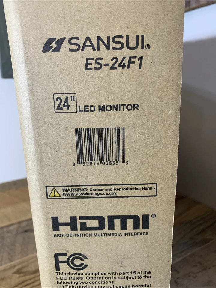 SANSUI ES-24F1, 24" 75Hz Full HD LED PC Frameless Monitor. USB Type C New In Box - Image 3 of 4