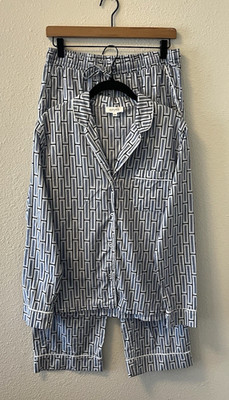 Haven Well Within Pajama Set Small Geometric Long Sleeve Drawstring Pockets