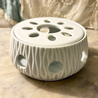 Calentador de tetera de porcelana blanca Gerold Porzellan MC Bavarian Candle Stövchen