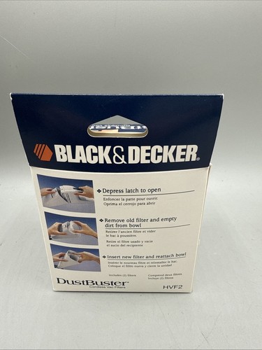 Black & Decker Dust Buster HVF2 Cordless Vac Replacement Filters NEW IN BOX - Picture 3 of 4