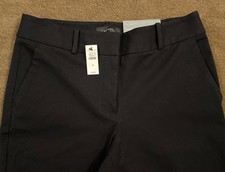 NWT TALBOTS Womens Black Stretch Trouser Leg Curvy Fit Newport Pants Size 6