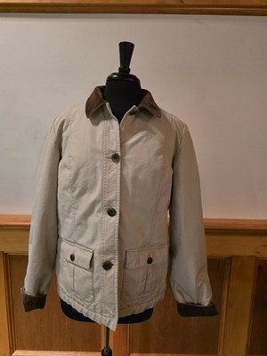Vintage Women s LL Bean Thinsulate Chore Barn Jacket Canvas Coat Khaki M REG