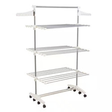 25.5 In. X 72 In. 3-Tier Freestanding Stainless Steel Laundry Rack