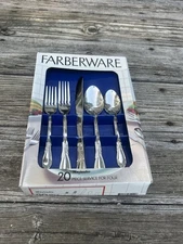 Farberware Majestic Stainless Flatware 20pc Set – 5 Place Settings – New in Pack