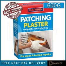PATCHING PLASTER POWDER 600G RAPIDE REPAIRS MIX CRACKS HOLES WALLS CEILINGS NEW