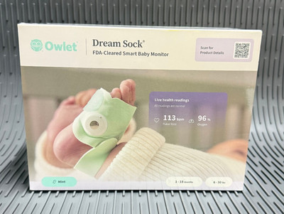 Brand New Sealed Owlet Dream Sock Smart Baby Monitor Foot Sensor Mint Green