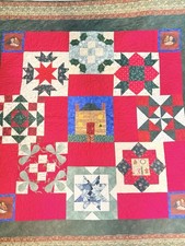 Beautiful Handmade Lap Quilt Wall Hanging Christmas 64x64 Religious Home