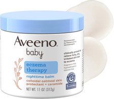 Aveeno Baby Eczema Therapy Nighttime Body Balm, Moisturizing Eczema Balm for Bab