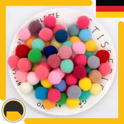 Mini Pompons 15mm 20mm Mix bunte Flauschbälle für DIY Basteln Kreativ Kinder