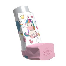 Asthma Inhaler Holder with Carabiner Clip, PU Leather - Handmade in England