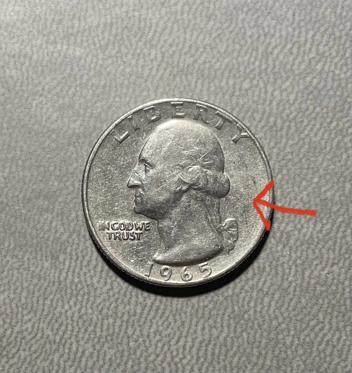 华盛顿第1965 未经认证美国硬币错币| eBay