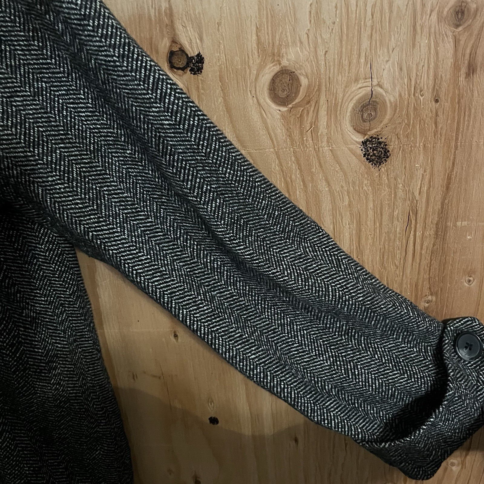 Black/Gray Herringbone Pattern Jacket - St. John’… - image 4