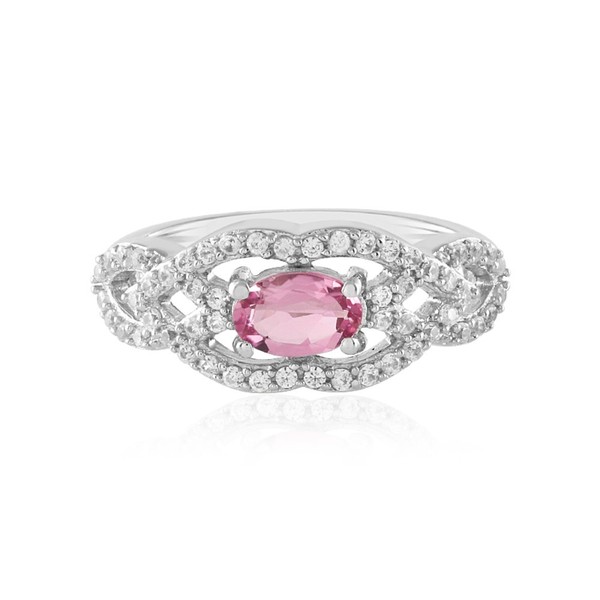Cavill Damenring Sterlingsilber Pink Turmalin Oval 0,62Ct Zirkon-image