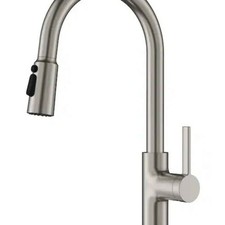 NEW Karran Stalbridge Spot Free Stainless Single Handle Kitchen Faucet Brass